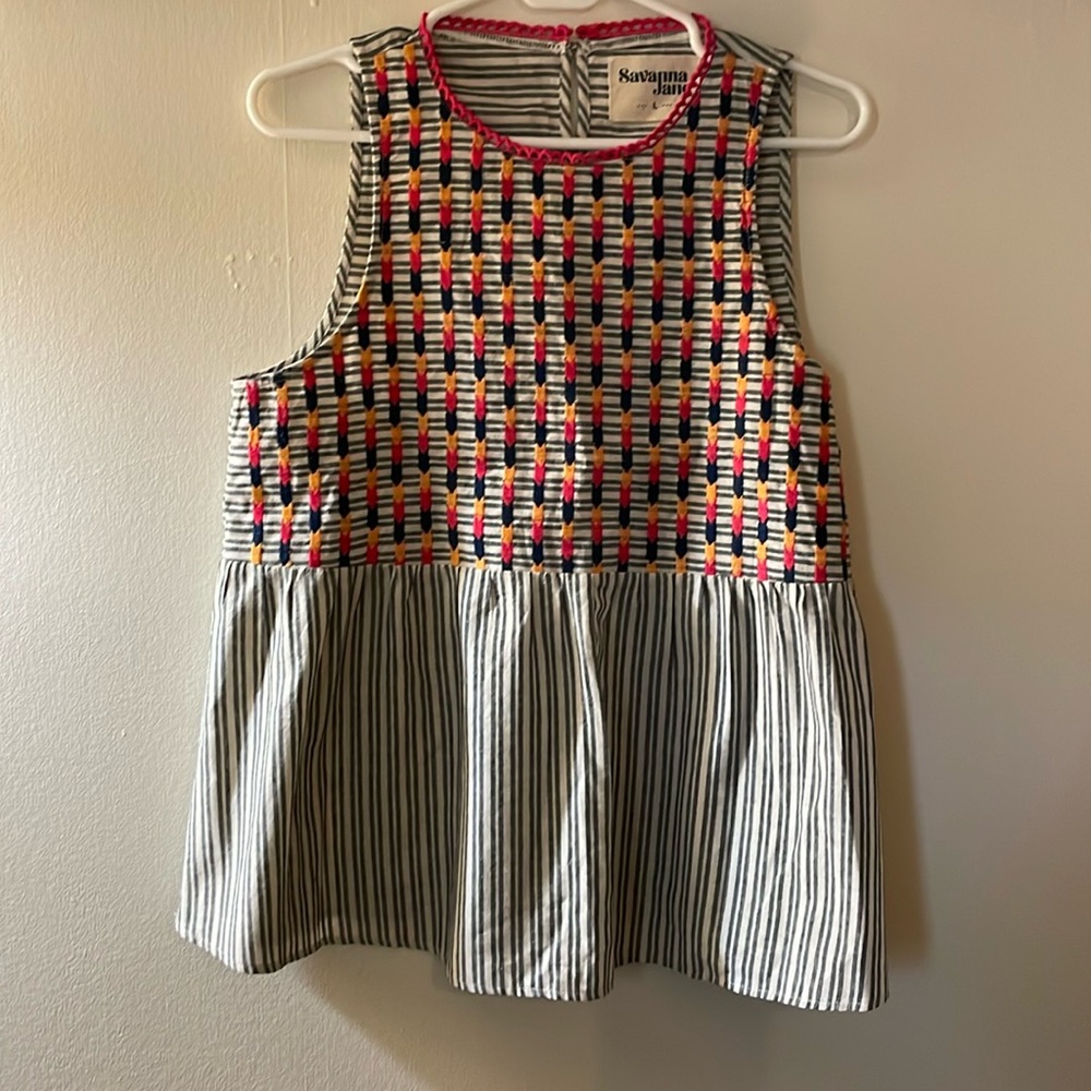 Savanna Jane Boho Embroidered Top